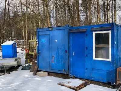 Celtniecības, apsardzes modulis - zils/zaļš