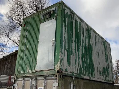 Biroja konteineris, modulis - zils/zaļš