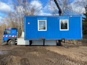 Celtniecības, apsardzes modulis - zils/zaļš