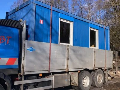 Celtniecības, apsardzes modulis - zils/zaļš